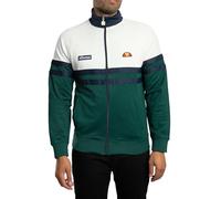 Ellesse Men's Rimini Track Jacket, Off White/Dark Green, XL
