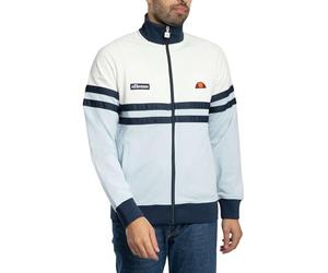 Ellesse Men's Rimini Track Jacket, Off White/Light Blue