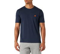 Ellesse Mens Short Sleeve Crew Neck Logo Patch Embroidered 100% Cotton T-Shirt, blue, M