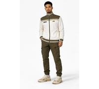 Ellesse Mens Vignola Zip Up Track Top Vintage Tracksuit Jacket Off White Khaki