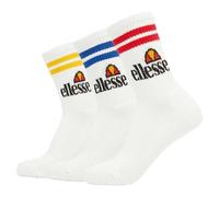 ellesse Mens White Sports Cotton Mix Socks With Mixed Hoop Colours Size 7-11