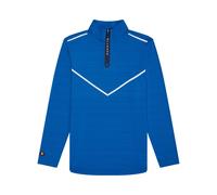 Ellesse Mens Zip Neck High Collar Long Sleeve Sweatshirt in Blue - Size Medium