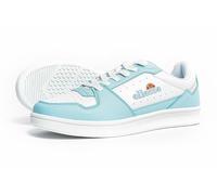 ellesse Ladies Nole Cupsole 1053 Classic Stylish Comfort Lace Up Sneaker Trainer (White/Sky Blue, UK Footwear Size System, Adult, Women, Numeric, Medium, 8)