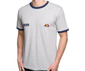 Ellesse Retro T Shirt Light Grey Marl/Navy