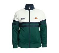 Ellesse Men's Rimini Track Jacket, Off White/Dark Green, XXL