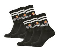 Ellesse Unisex Sports Socks Pullo, 6 Pair - Tennis Socks, Crew Socks, Logo Black