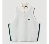 Ellesse Womens 1/4 Zip Top Surista Sleeveless Top Off White