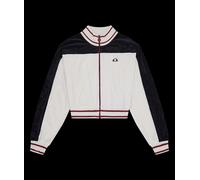 Ellesse Women's Bloom Cropped Track Top in Off-White | Size: 10 Ellesse Off-White 10