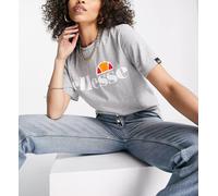 Ellesse Womens Boyfriend T-Shirt In Grey Cotton - Size 6 UK