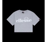 ellesse Womens Silo Cropped T-Shirt, Grey Marl, 10 EU