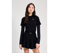 Ellesse Women's The Court Knitted Tee in Black | Size: 14 Ellesse Black 14