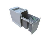 ELLETIPI City PTA 3045 A Differentiated Pull-Out Bin for Base, Grey, 28 x 47 x 44 cm