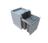 Elletipi City PTA 4040 A Differentiated Pull-Out Bin for Base, Grey, 35 x 42 x 44 cm