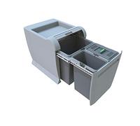 ELLETIPI City PTA 4045 A Differentiated Pull-Out Bin for Base, Grey, 35 x 47 x 44 cm