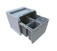 ELLETIPI City PTA 5045b Pull-Out Waste Bin for Base, Grey, 52 x 47 x 44 cm
