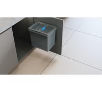 Elletipi Easy 2.0 PBD SG SG22 CR Recycled Plastic Waste Bin, for Any Environment, Capacity 12 Litres Complete with Flip Up Lid. Fixing to Any Surface with 4 Self-Drilling Screws