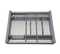 Elletipi Flexo R260/S C10 Cutlery Holder for Drawer Module, 60 cm, Stainless Steel, Grey