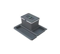 Elletipi Metropolis Basket Rubbish Bin - Grey, Medium