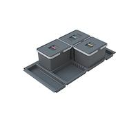 Elletipi Metropolis PTC22 10050 7F C97 PPV Differentiated Drawer Bin, Grey, 91 x 46 x 22 cm, Medium