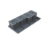 ELLETIPI Metropolis ptc22 12050 1 F C10 PPV Differentiated Bin Drawer, Grey, 111 x 46 x 22 cm