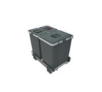 Elletipi PF01 34B1 Removable Differentiated Bin for Base, internal capacity 18 + 8 + 8 litres