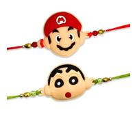 Elleva Cartoon Theme Designer Rakhi Set for Brother | Premium Animated Character Style Raksha Bandhan Rakhi with Decorative Beads & Durable Thread | Handmade Festival Rakhi