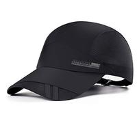 ELLEWIN Baseball Cap Quick Dry Mesh Back Cooling Sun Hats Sports Caps for Golf Cycling Running Fishing, A-Black-l/XL, L-XL