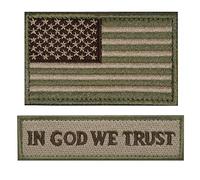 ELLEWIN Tactical Morale Patch USA Flag Don't Tread On Me in God We Trust (Multitan(USA Flag+in GOD WE Trust))