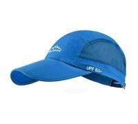 ELLEWIN Unisex Baseball Cap UPF 50 Unstructured Hat with Foldable Long Large Bill, Royal Blue-l, L