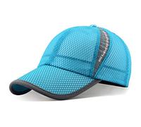 ELLEWIN Unisex Breathable Full Mesh Baseball Cap Quick Dry Running hat Lightweight Cooling Water Sports Hat, Lake Blue-m/L, L