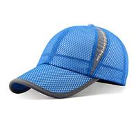 ELLEWIN Unisex Breathable Full Mesh Baseball Cap Quick Dry Running hat Lightweight Cooling Water Sports Hat, Blue1-m/L, L