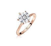 Elli 0603391315 Women's Ring Gold-Plated 925 Silver with Swarovski Crystals Engagement Ring Brilliant Cut Gold silver