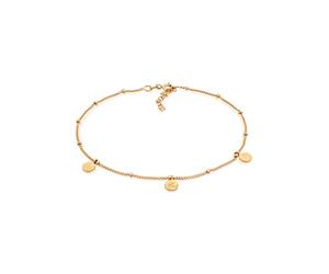 Elli Anklet Ladies Satellite Chain Platelets Hammered