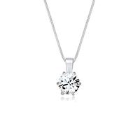 Elli Basic Curb Chain Necklace Swarovski Crystals 925 Silver 45 Silver