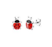 Elli Children's 925 Sterling Silver Lucky Charm Ladybird Earrings