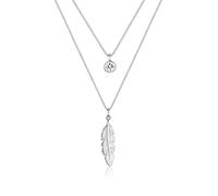 Elli Damen Halskette Feder Boho mit Kristall