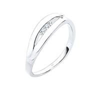 Elli DIAMONDS Ring Women Classic Trio Diamond (0.09 ct.) in 925 Sterling Silver