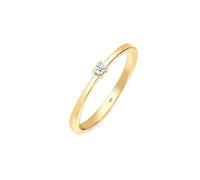 Elli DIAMONDS Ring Women Engagement Classic Diamond (0.03 ct) in 925 Sterling Silver