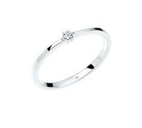 Elli DIAMONDS Ring Women Engagement Ring with Diamond in 925 Sterling Silver (0.015 ct.)
