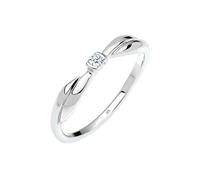 Elli DIAMONDS Ring Women Engagement with Diamond (0.03 ct.) in 925 Sterling Silver