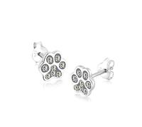 Elli Earrings 925 Sterling Silver Paw Crystals