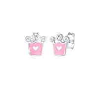 Elli Earrings Heart Crown Crystals 925 Sterling Silver