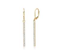 Elli Earrings Ladies Hanger Geo Rod with Crystals in 925 Sterling Silver