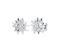 Elli Earrings Ladies Stud Earrings Edelweiss Traditional in 925 Sterling Silver
