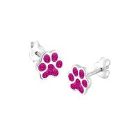 Elli Earrings Paw Animal Crystals 925 Sterling Silver