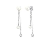 Elli Earrings Solitaire Elegant Freshwater Pearls Crystals 925 Sterling Silver