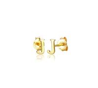 Elli Earrings Studs Letter J Initials Minimal in 925 Sterling Silver Gold Plated