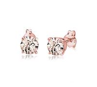 Elli Earrings Studs Solitair Basic Crystals 925 Sterling Silver Rose Gold Plated