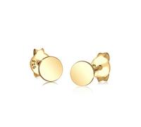 Elli Earrings Ladies Circle Basic Geo Trend in 925 Sterling Silver Gold Plated