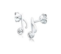 Elli Earrings Ladies Stud Earrings Note Music with Crystal in 925 Sterling Silver